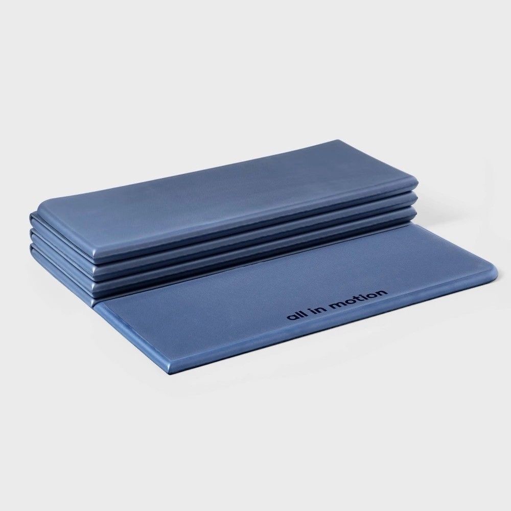 All in Motion TPE 25.4mm Foldable Yoga Mat Extra Thick Portable Exercise READ